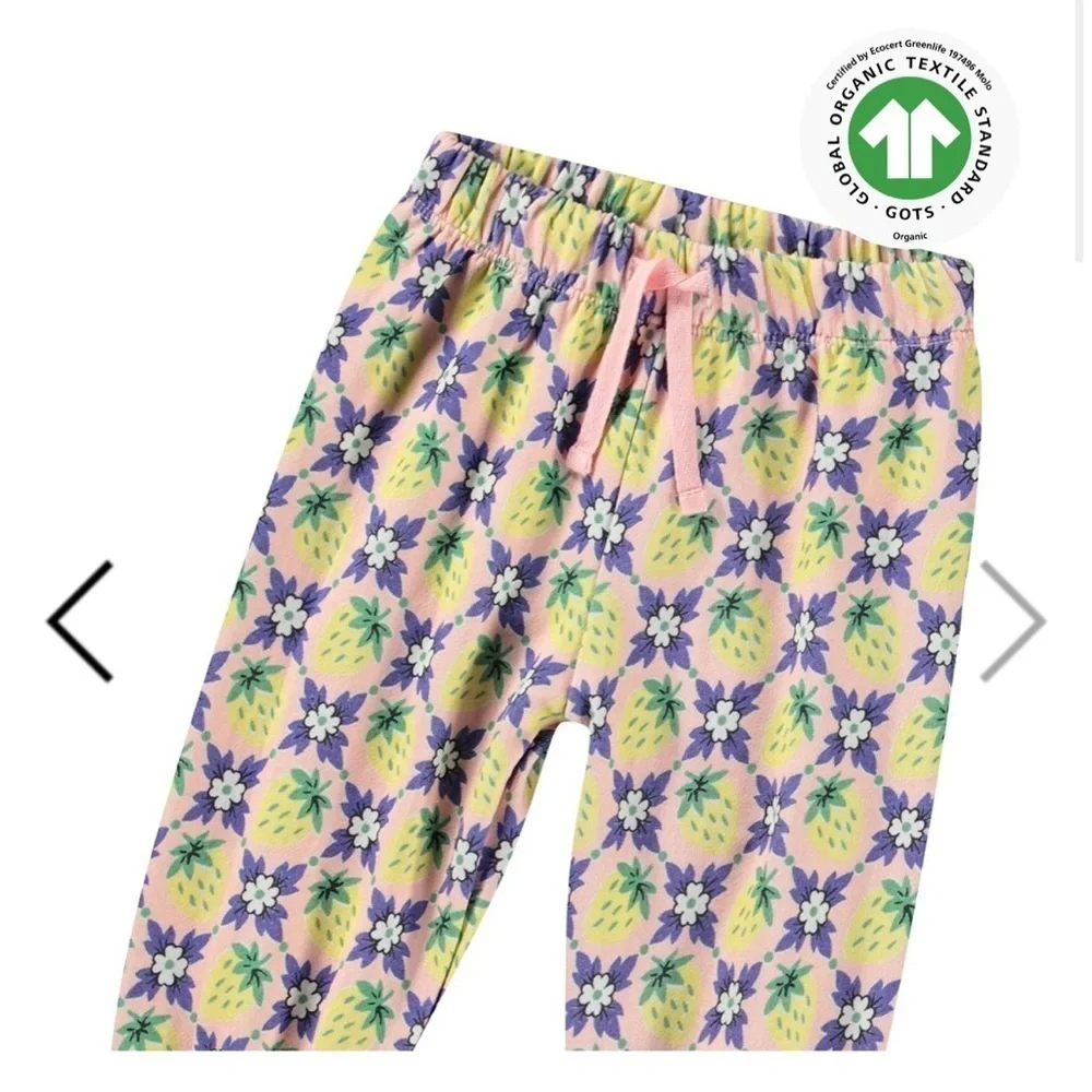 Molo Kids Purple and Yellow Floral Pants
